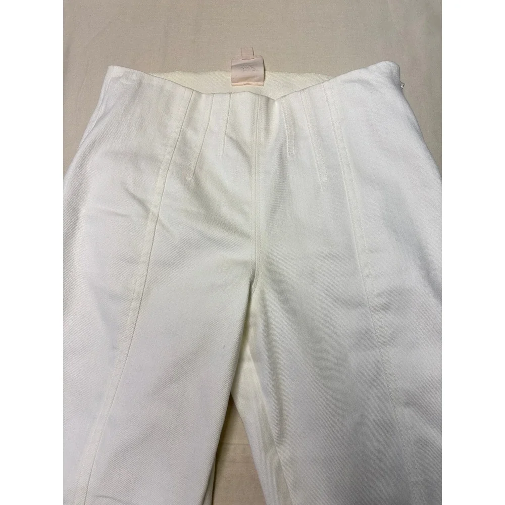 Cinq a Sept Tous Les Jours White High Waisted Flare Slit Hem Womens 2 W26 L26‎